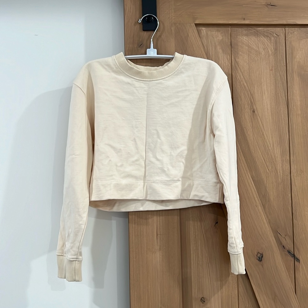 KOTN cropped sweatshirt in alabaster